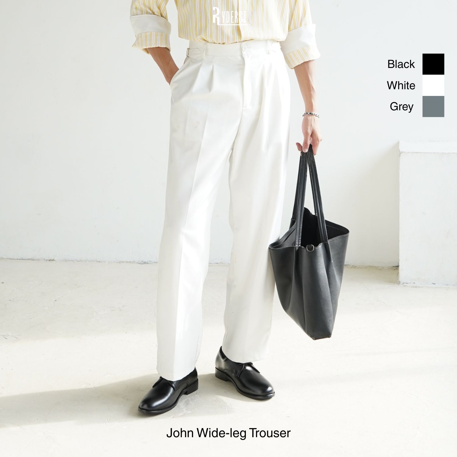 Quần ống rộng John Wide-leg Side Tab Trousers