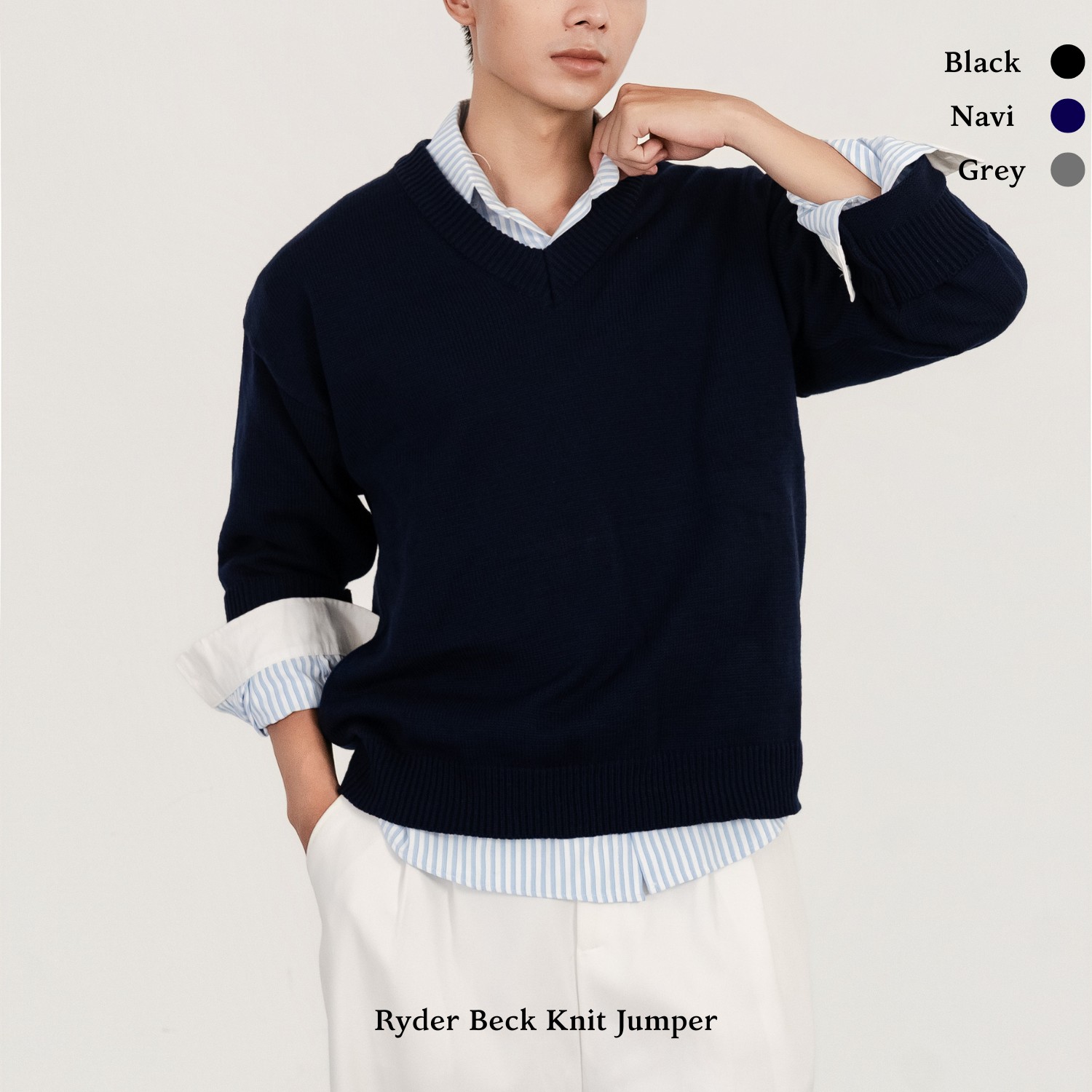Áo len cổ tim Ryder Beck Knit Jumper