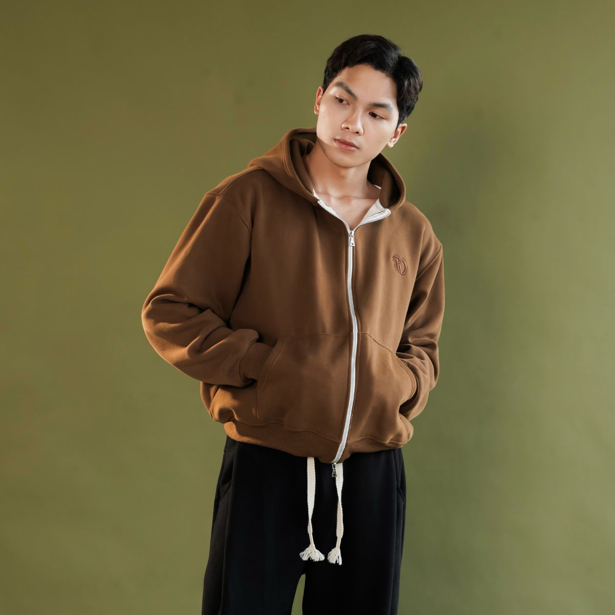 Áo Ryder Hoodie Zip form Boxy