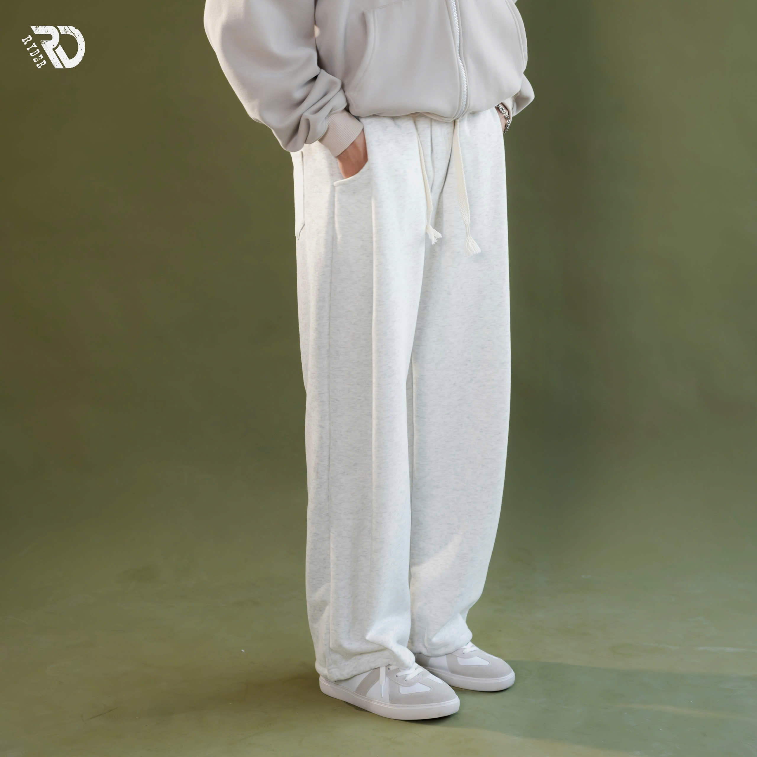 Quần nỉ ống rộng xếp ly, Ryder Wide felt pants- QN01