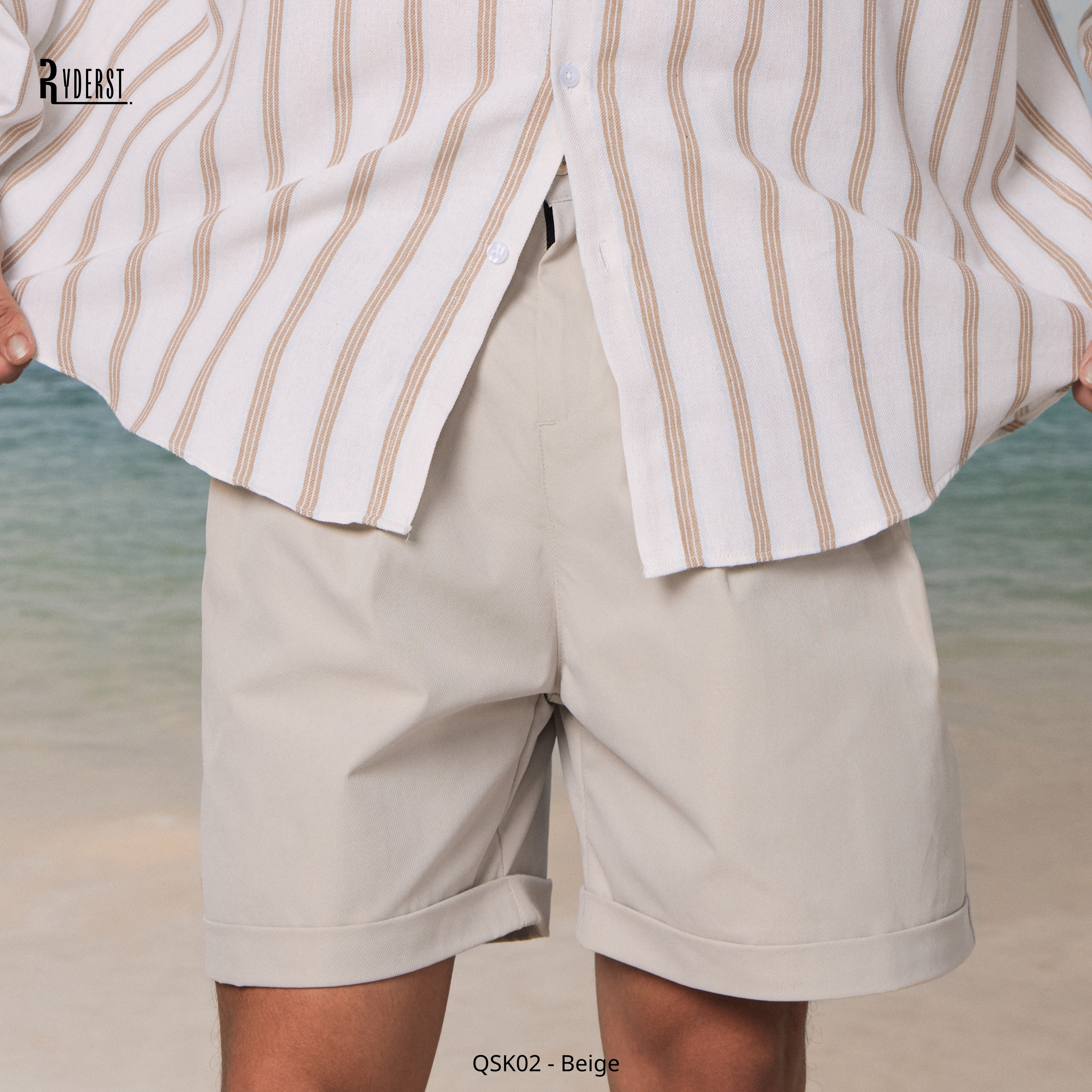 Quần Short Ryder, Deco Khaki Short - Chất Liệu Khaki Dày Mát Chống Nhăn-QSK02