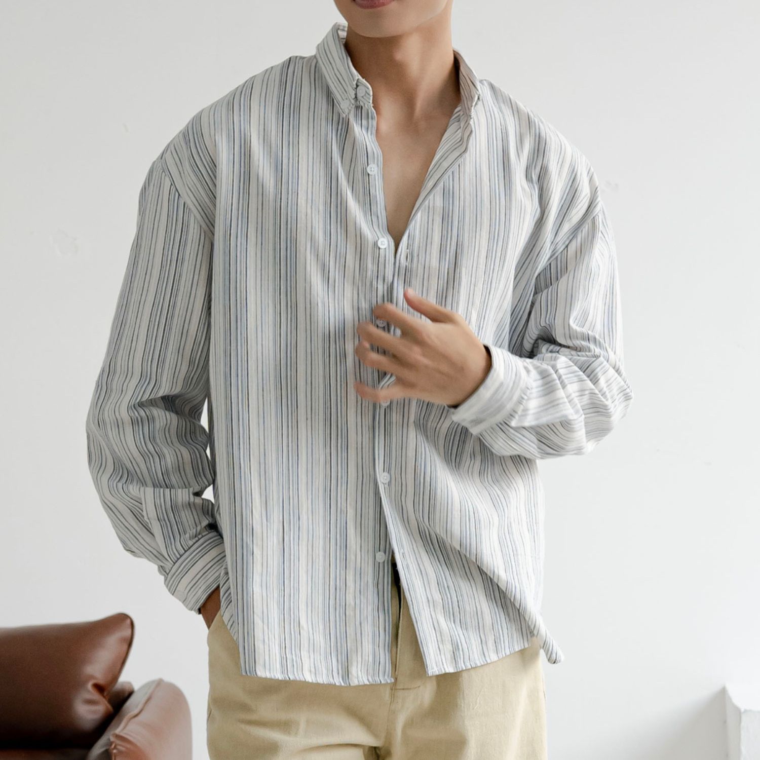 Áo Ryder Striped Linen Shirt